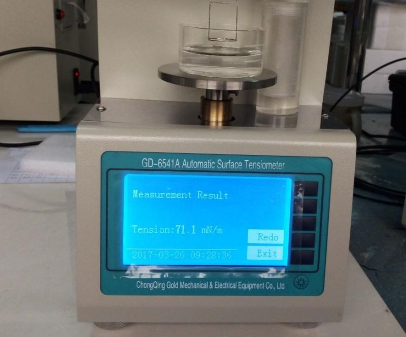 Digital Hydraulic Oil Interfacial Surface Tension Meter Du Nouy Ring Tensiometer ASTM D971