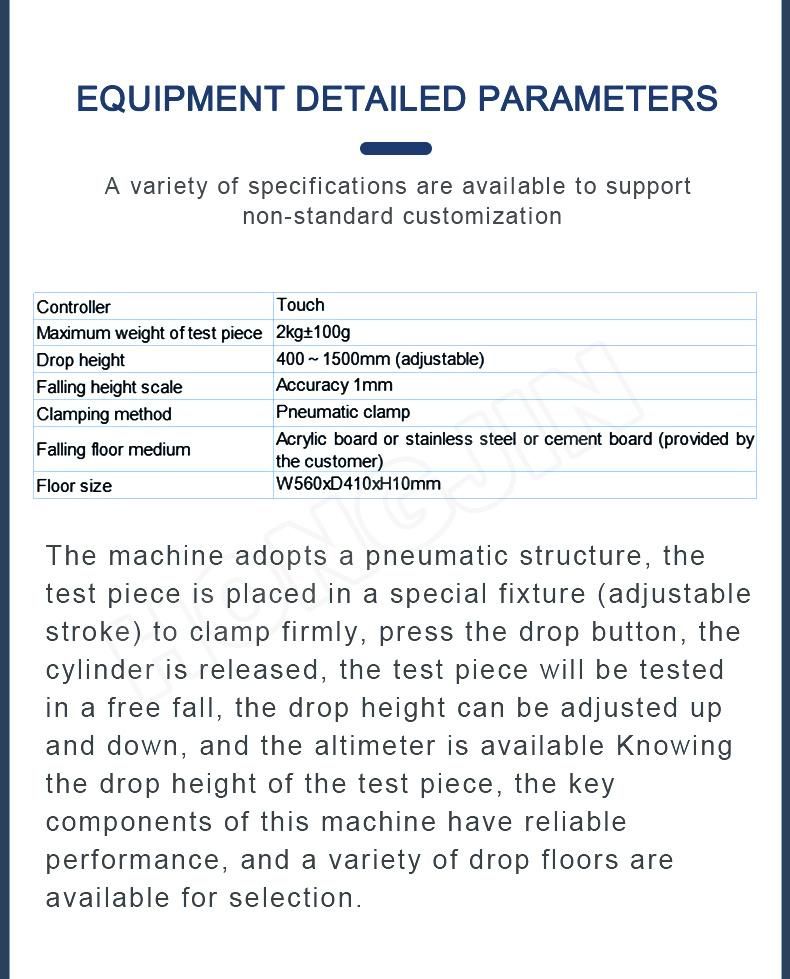 Battery Drop Impact Test Machine Battery Drop Test Machine