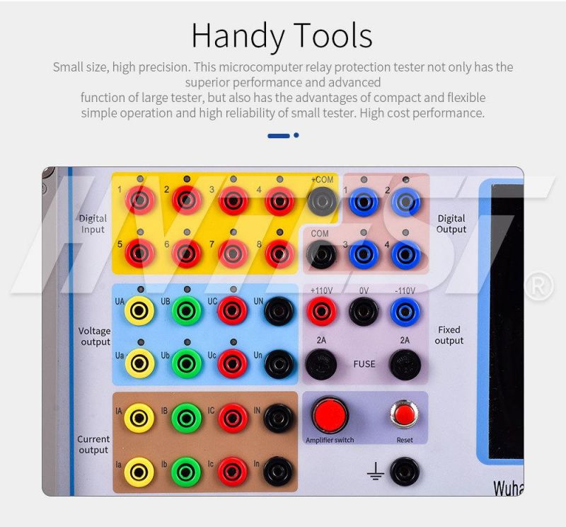 Made in China Six-Phase Microcomputer Harmonic Injection Stable Output Protection Relay Tester