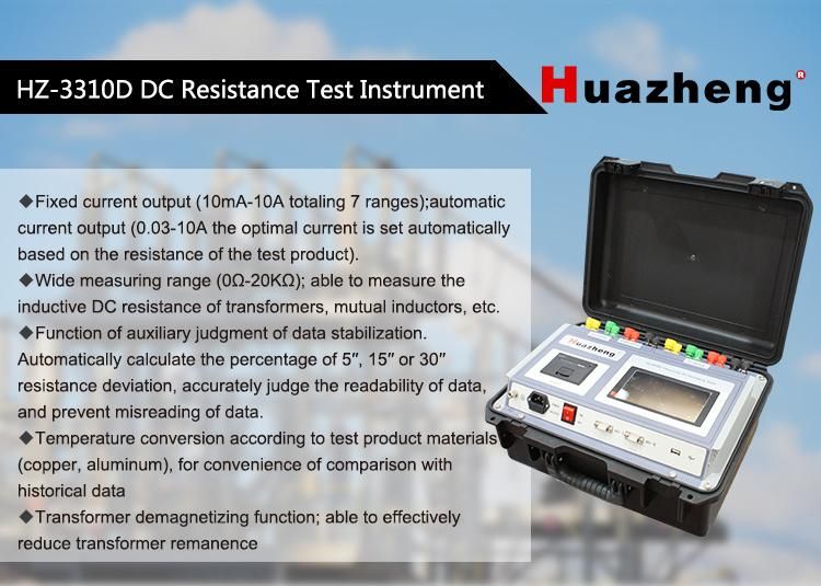 10A Power Transformer Ohmmeter DC Winding Resistance Tester 3 Channel