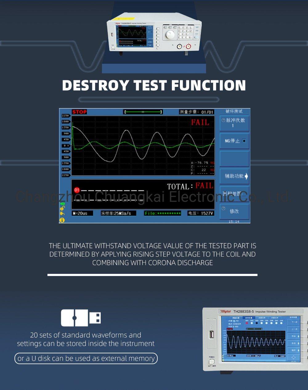 Th2883s4-5 4 Channels 100V-5000V Impulse Winding Test Machine