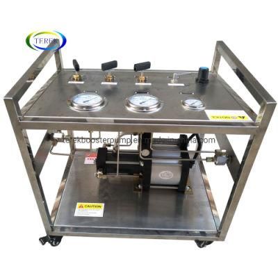 Terek Brand High Quality 200-300 Bar High Pressure Double Stage Gas Booster System for Nitrogen Testing