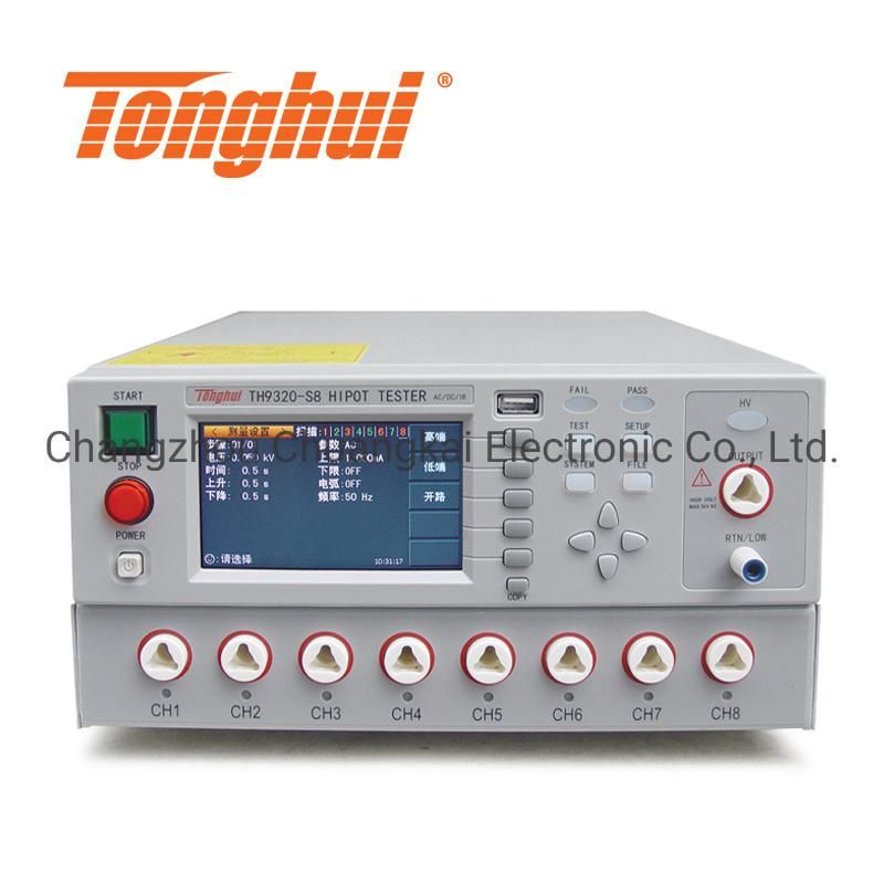Th9320-S8 8 Channels AC/DC Hipot Tester Insulation Resistance Test Function