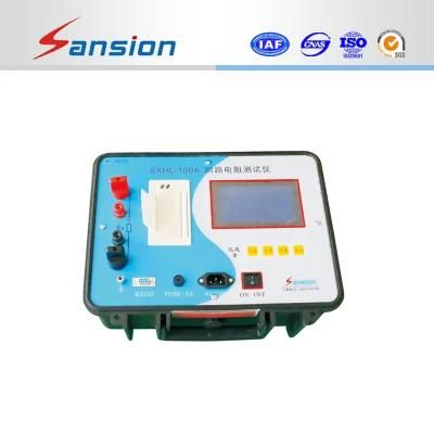 2021 Hot Sale IEC Standard 100A Loop Resistance Meter Digital Circuit Breaker Contact Resistance Tester