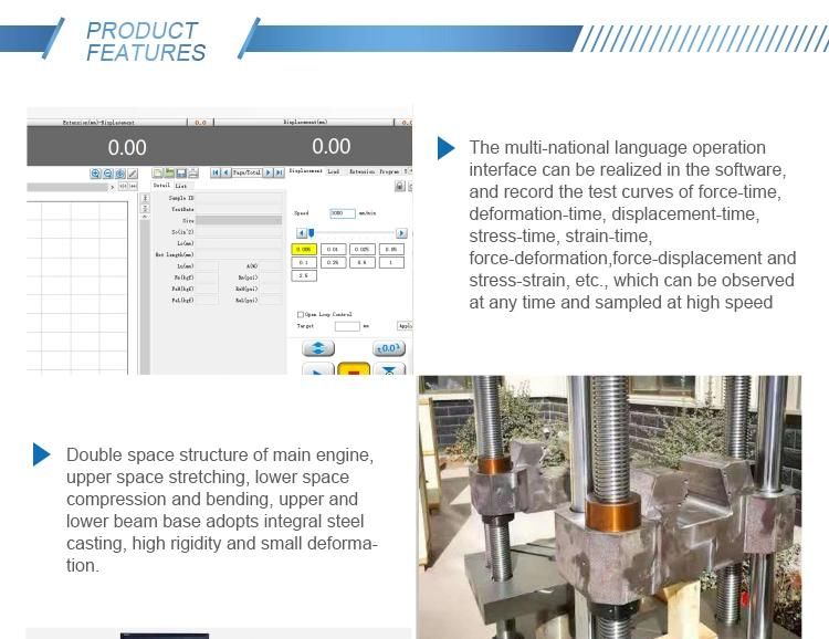 1000kn Microcomputer Controlled Hydraulic Universal Tensile Testing Machine