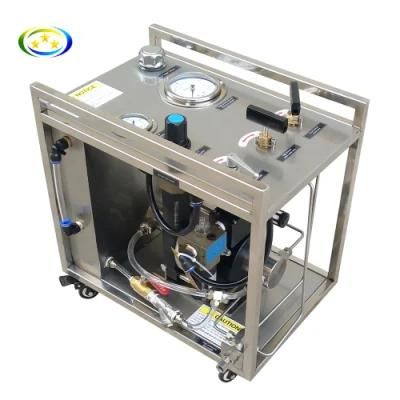 Terek Portable Stainless Steel Frame Air Driven Hydraulic Test Bench for Pipes and Hoses Cylinder Hydrostatic Tester