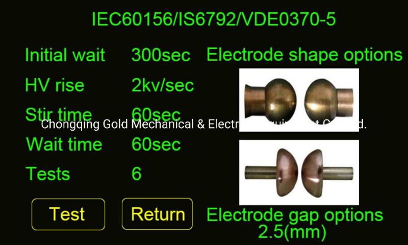 80kv 100kv Transformer Oil Temperature Measurement Insulating Oil Bdv Dielectric Withstand Voltage Tester
