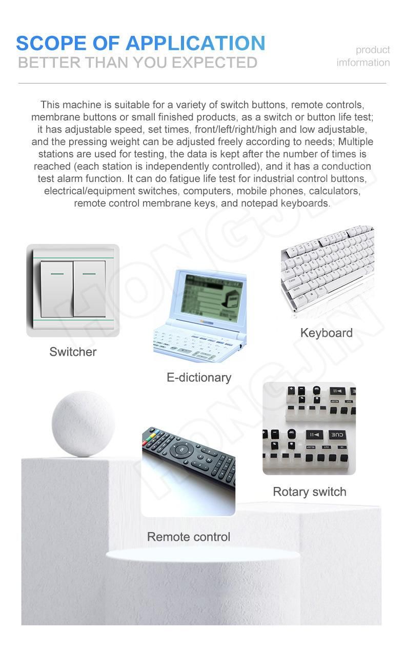 Electronic Keyboard Three Axis Keyboard Life Testing Machine