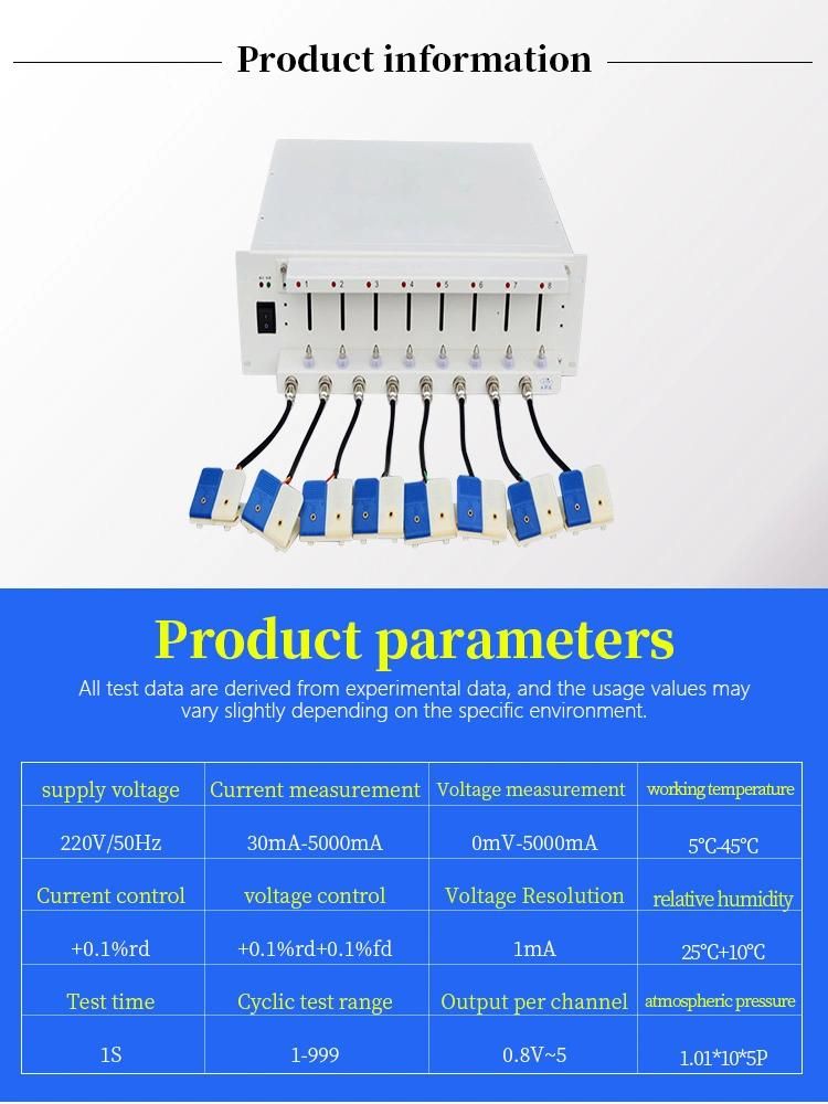 18650 26650 32650 LiFePO4 Nca Ncm NiMH NiCd Lithium Ion Battery Recycling Charge Discharging Cylindrical Prismatic Cells Capacity Tester