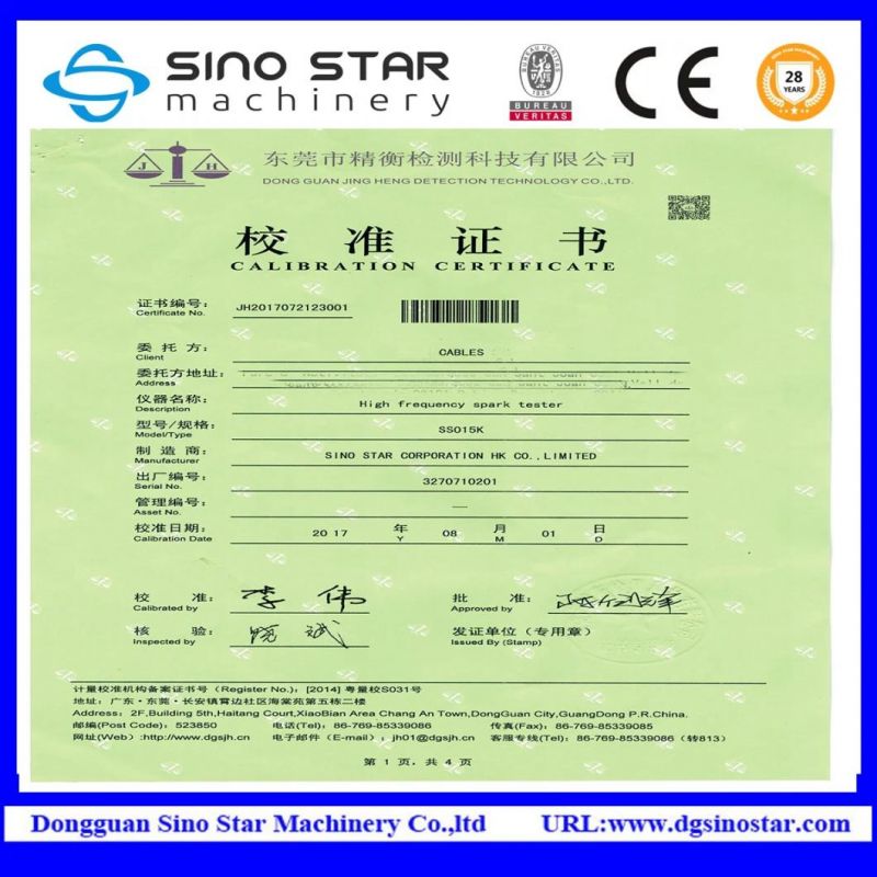 High-Frequency Spark Tester for Making Wire and Cable