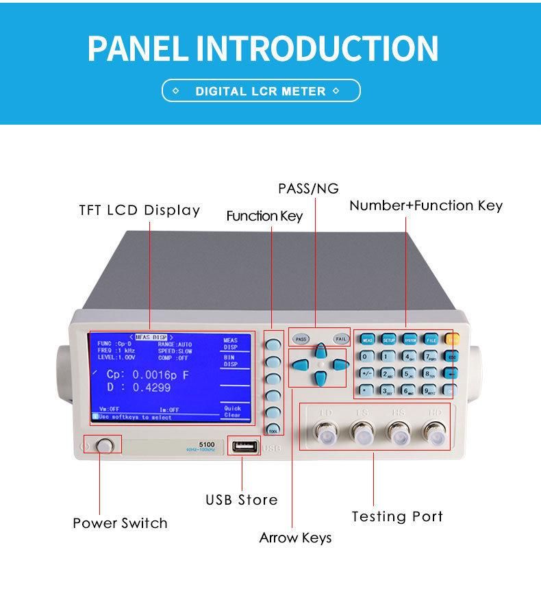 Digital Precision Electric Bridge Inductance Resistance Capacitance Tester Lcr Meter