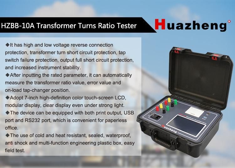 Hzbb-10A Three Phase Automatic Digital Handheld Power Transformer TTR Turns Ratio Tester Price