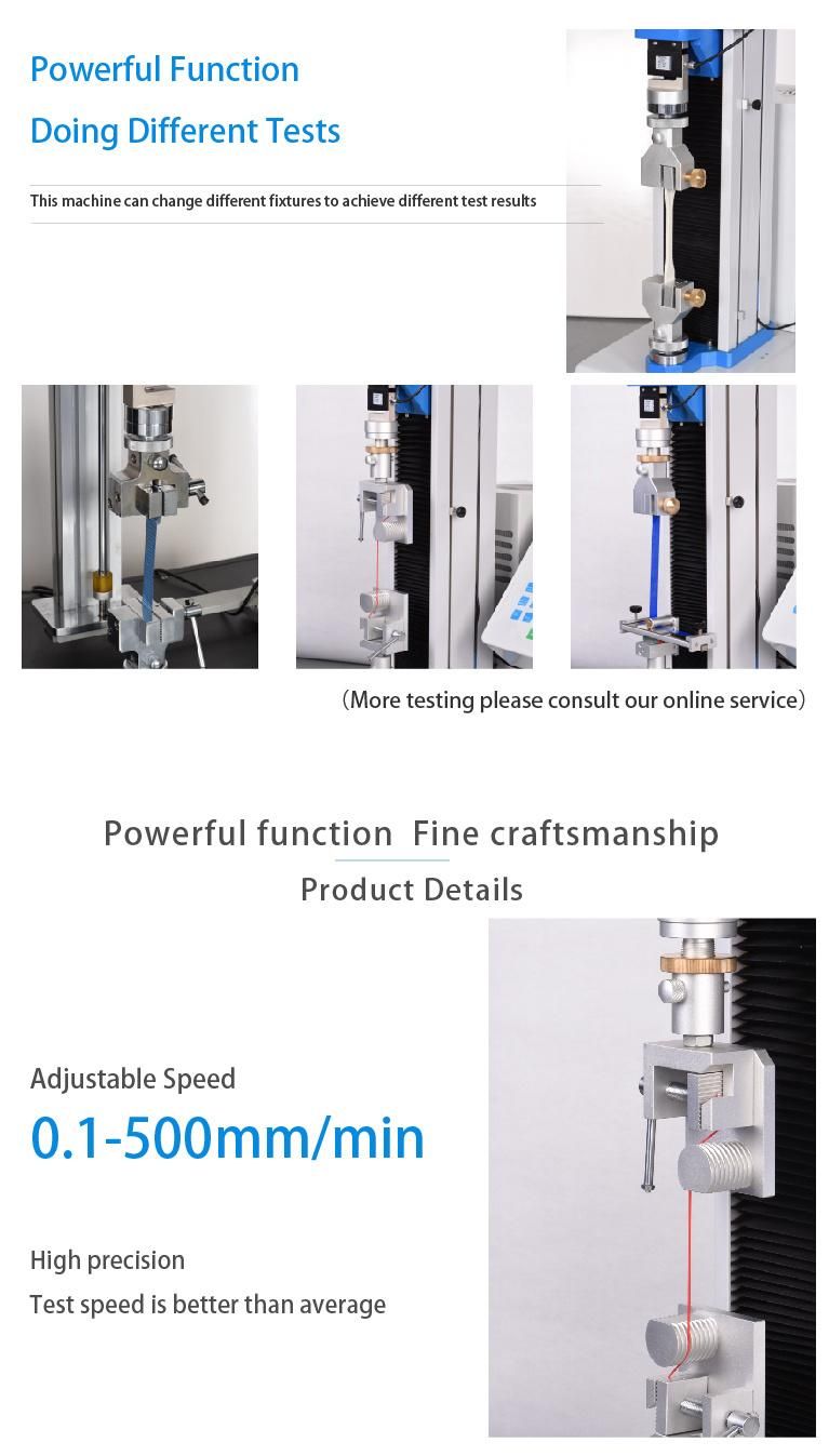 Automatic Single Column Fiber Tensile Strength Testing Machine