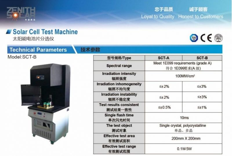 Solar Panel Production Line Equipment Automatic Solar Cell Tester