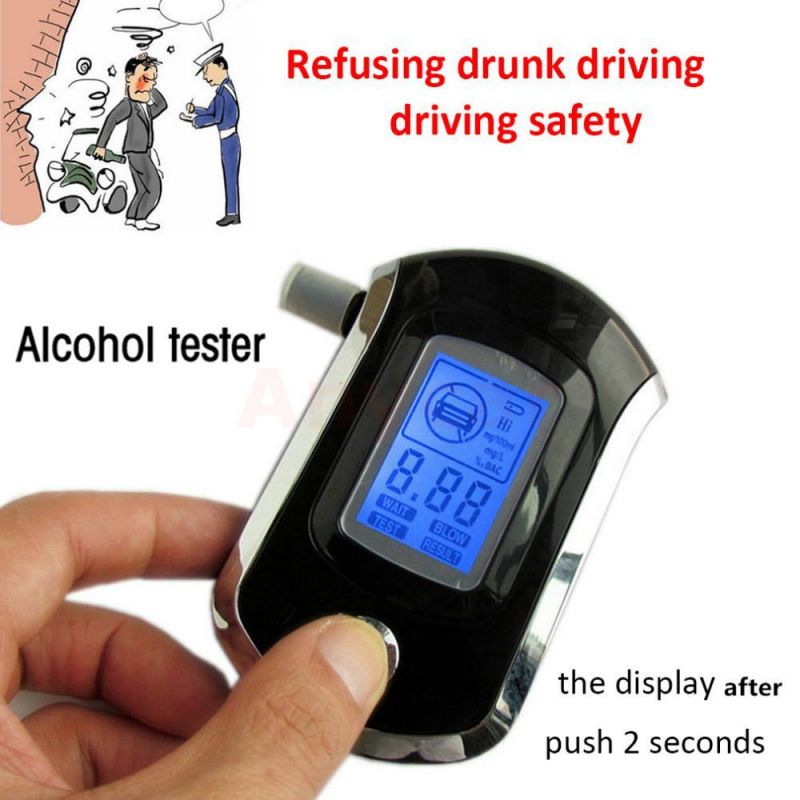 Professional Digital Alcohol Tester with Mouthpiece Breathalyer