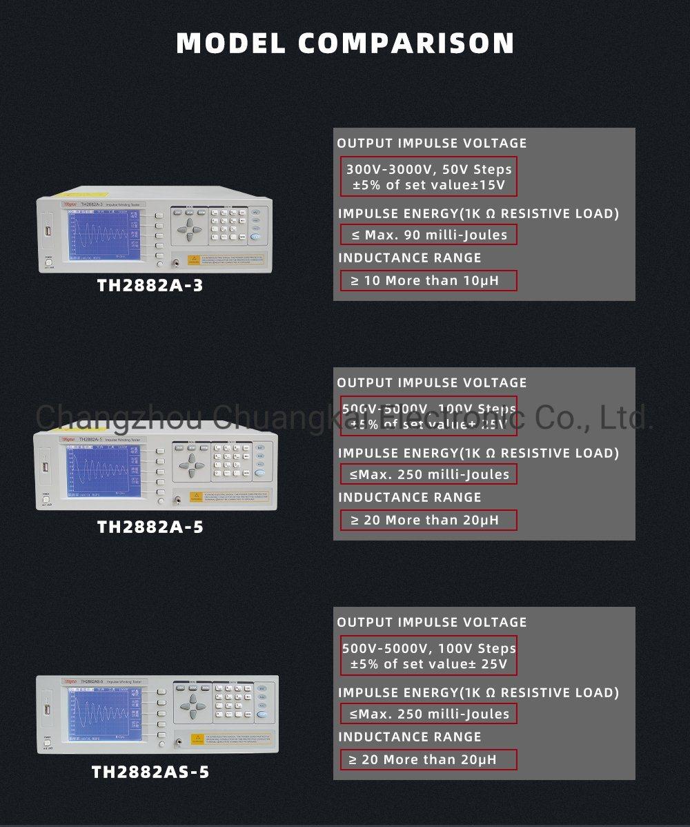 Th2882A-3 Single Phase Impulse Winding Tester Can Test 10mh Inductance