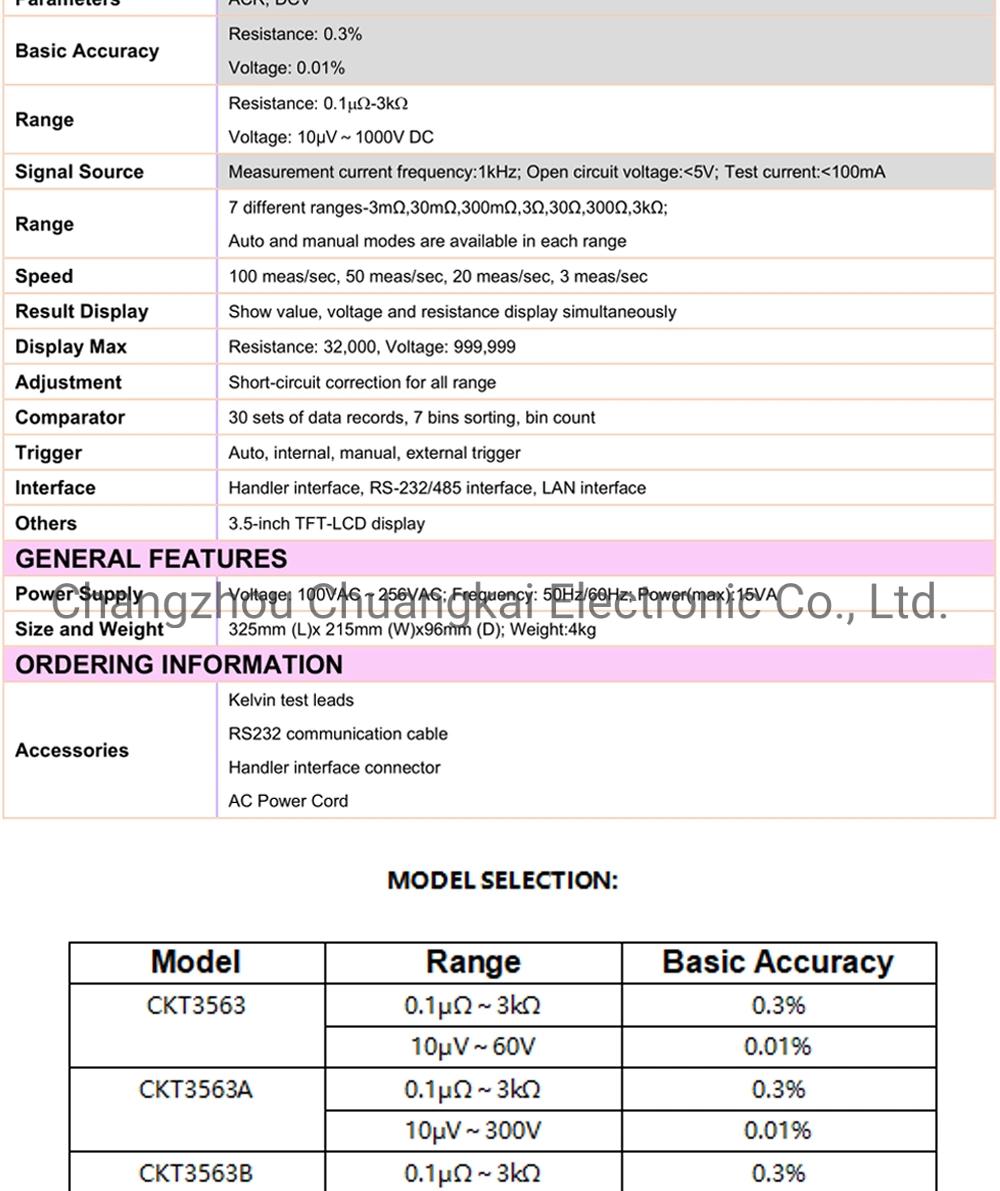 Ckt3563-24h Battery Tester Lithium Battery Meter for New Energy Batteries