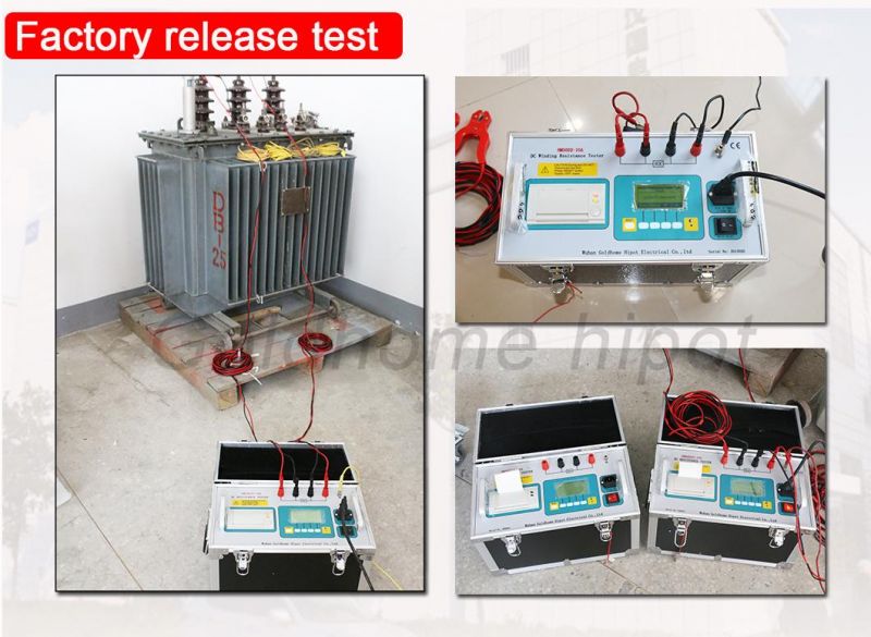 Transformer 10A 20A Winding Resistance Tester Inductive Load Portable DC Wind Resistance Meter High Accuracy Fast Test Winding Coil Resistance Tester