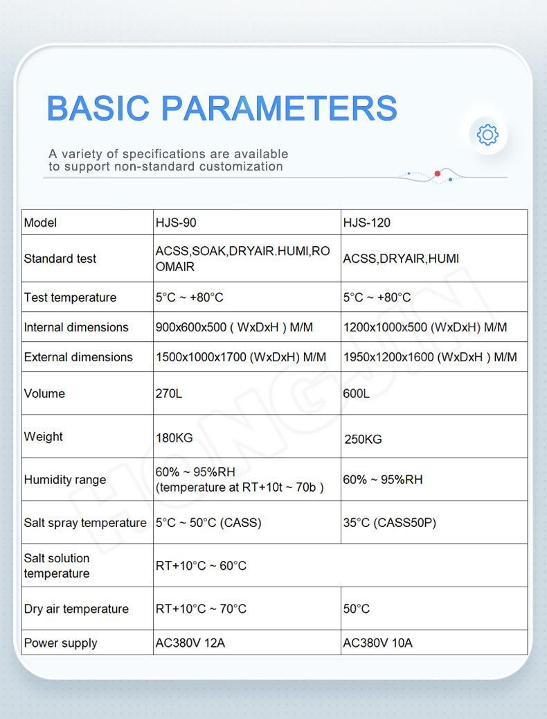 Hj-1 Temperature and Humidity Composite Salt Spray Corrosion Test Machine