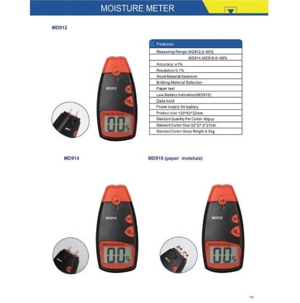 Digital Wood Moisture Meter Humidity Tester 912