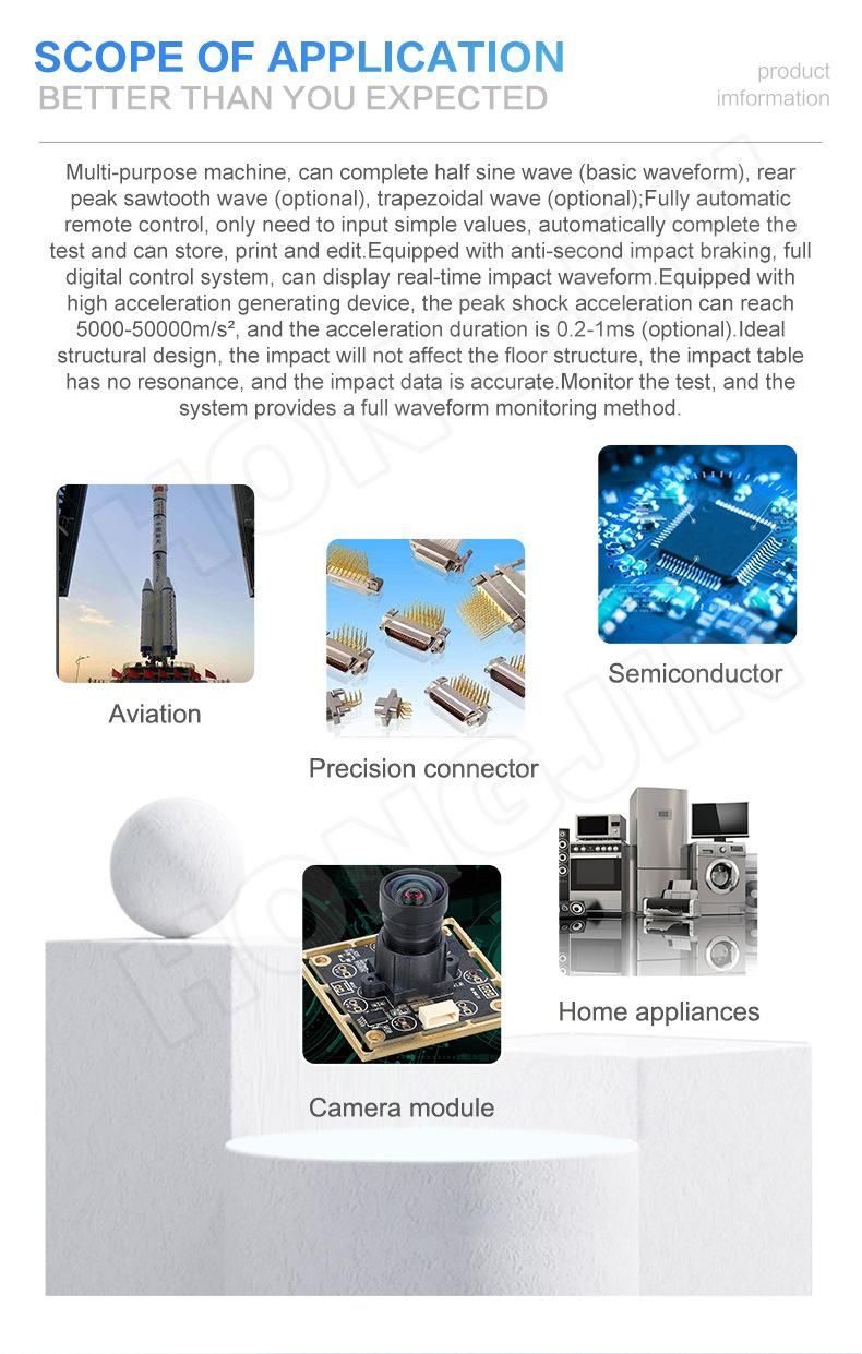 Mechanical Shock Accelerated Shock Impact Testing Machine