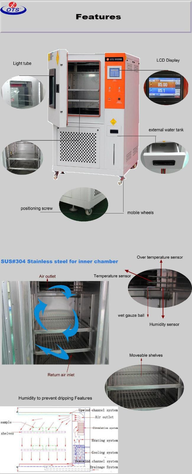 Touch Screen Programmable Climatic Temperature Test Chamber