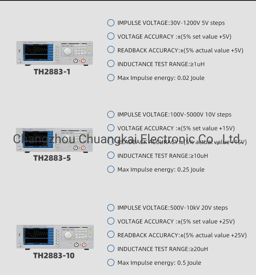 Th2883-10 Impulse Voltage 500V-10kv 20V Steps Impulse Winding Measuring Instrument