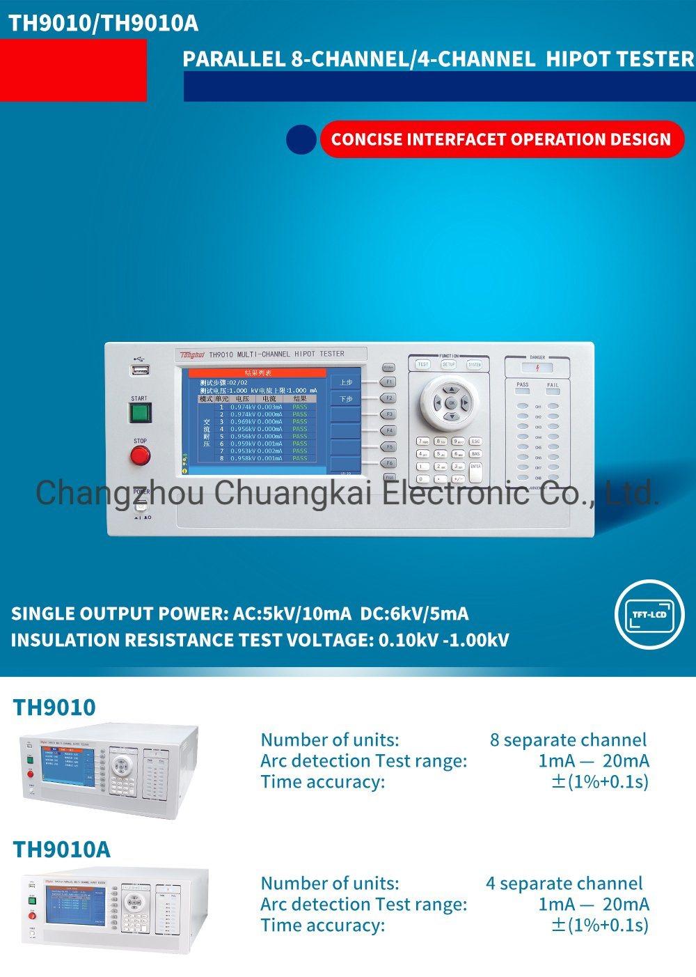 Th9010 8 Channels AC/DC Withstanding Voltage & Insulation Resistance Tester