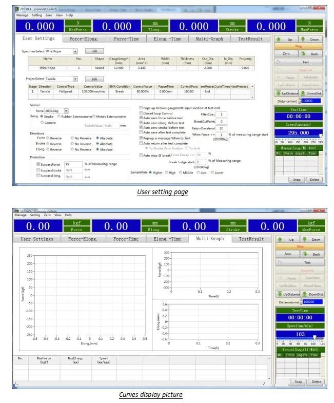 Microcomputer Type Long Travel Tensile and Compression Testing/Test Machine