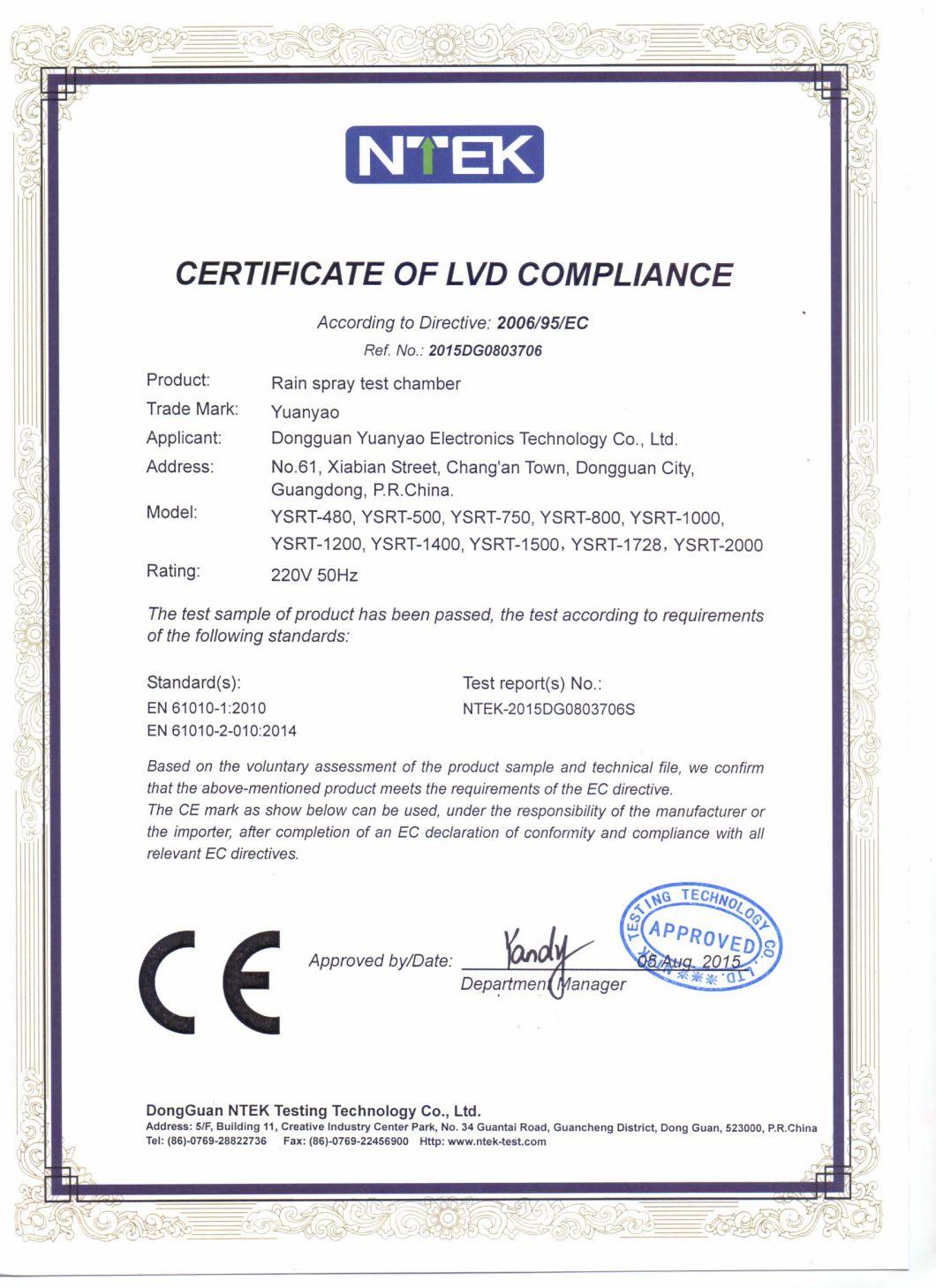 Standard Rain Test Equipment for Testing Water Resistance of Coatings
