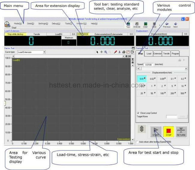 Lab Programmable Pull Electronic Universal Tensile Testing Machine