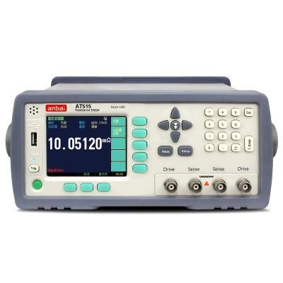 High Precision 0.01% Resistance Meter Low Micro Ohm Meter Tester 0.1u-110m Ohm with RS232 Handler Comparator At512