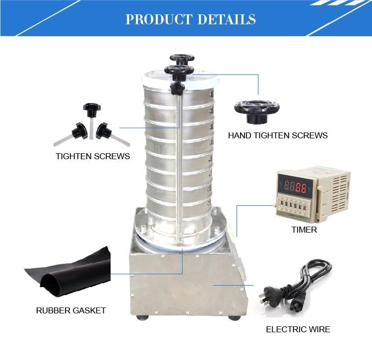 Grain Digital Vibrating 300mm Laboratory Sieve Shaker Set Machine