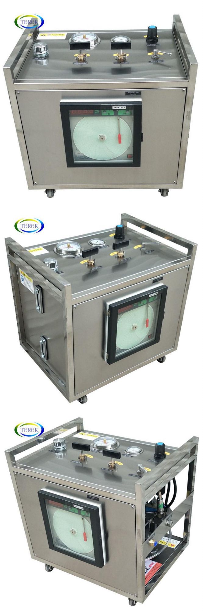 Terek Portable Pneumatic Hydrostatic Test Booster Station with Mechanical Pressure Recorder