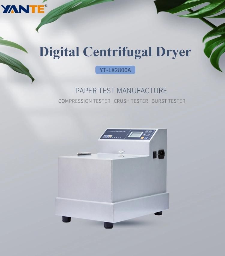 Test Machine Auto Lab Equipment Paper Digital Centrifugal Dryer