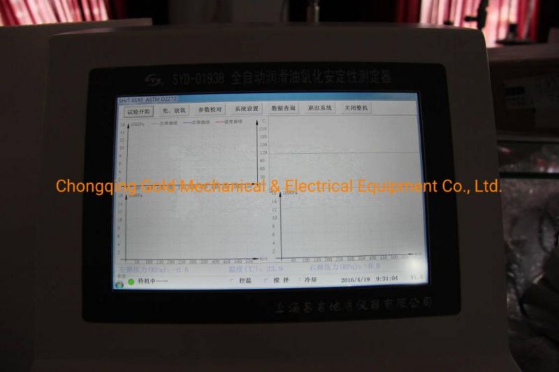 Rpvot Rotating Bomb Oxidation Method Automatic Lubricating Oils Oxidation Stability Tester ASTM D2272