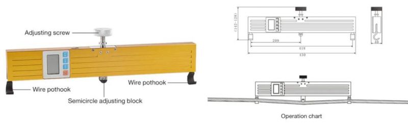 CE Approved Digital Elevator Rope Tension Meter with Software