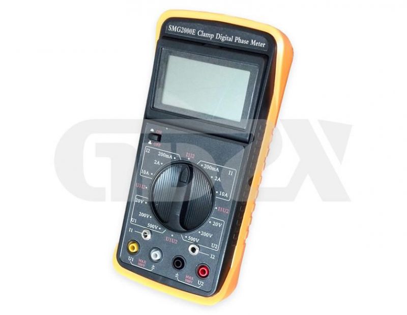 Double Clamp Digital Phase Meter With Battery Voltage Detection