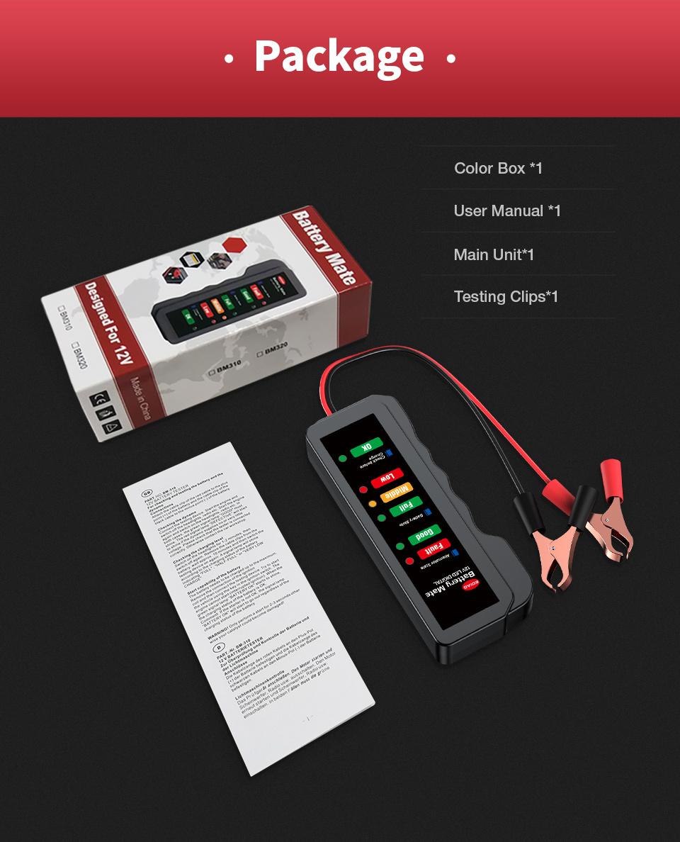 Ediag Bm310 Auto Battery Mate Supporting 12V Gasoline Car Motorcycle