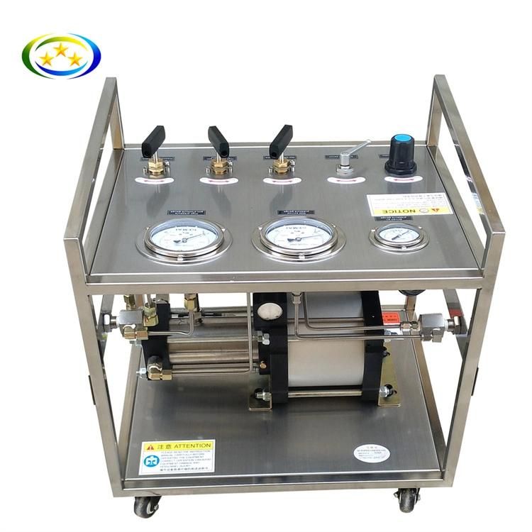 150-200 Bar Output Pressure Single Action Pneumatic Power CO2 Air Gas Pump