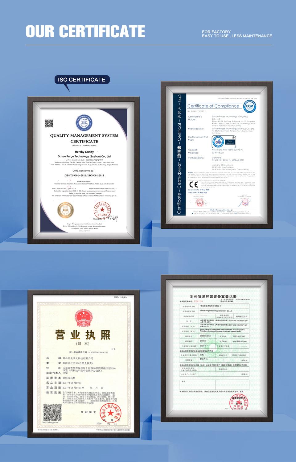 Air Purifier Filter Element Filtration Efficiency Scanning Test Equipment