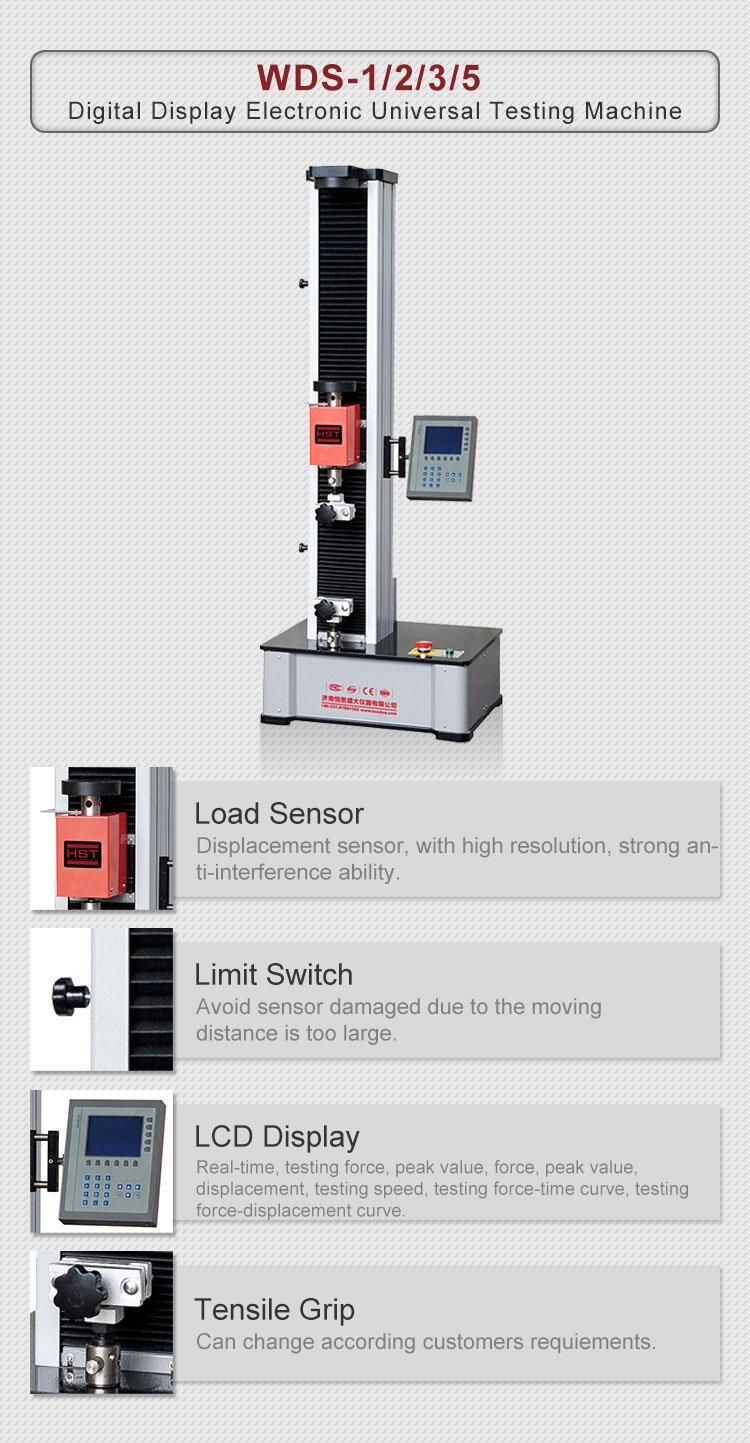1/2/3/4/5 Kn Computer Display Electronic Tensile Test Machine