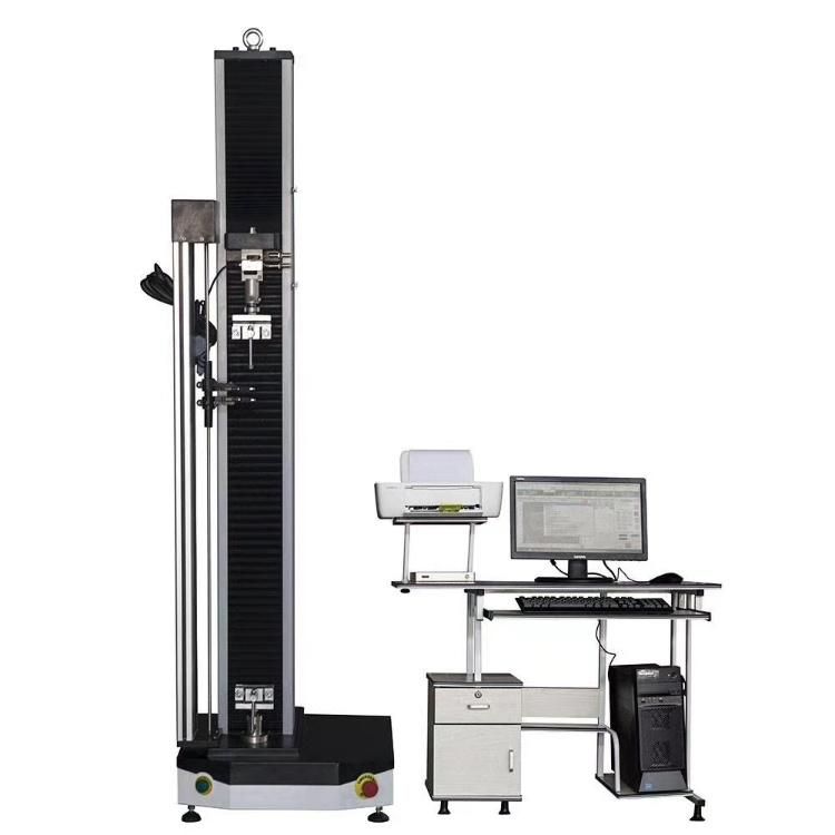 Single-Arm 5kn Computer-Controlled Electronic Universal Testing Machine with Corrugated Fixture and Extensometer for Laboratory