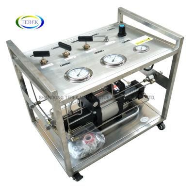 Best Price 100-800 Bar Output Helium Hydrogen N2o CO2 LPG Npg Gas Filling Booster Pump Station