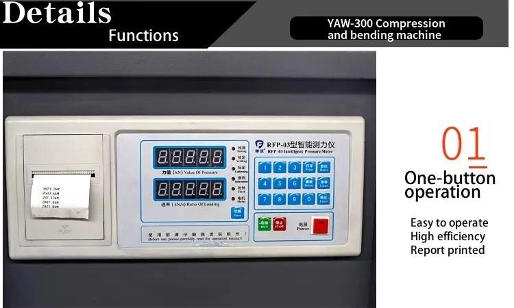 Manual Control of The 200 Ton Hydraulic Concrete Block Compressive Strength Testing Machine Used in The Construction Industry