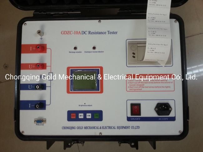 10A Power Transformer Winding Resistance Meter/ Winding DC Resistance Tester for Transformer Coil