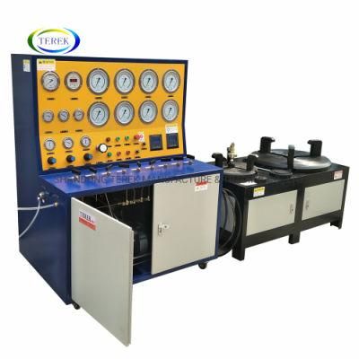 Terek Brand 10bar -500 Bar DN450 Air Driven Safety Relief Valve Hydrostatic Pressure Test Bench with Clamp Station.