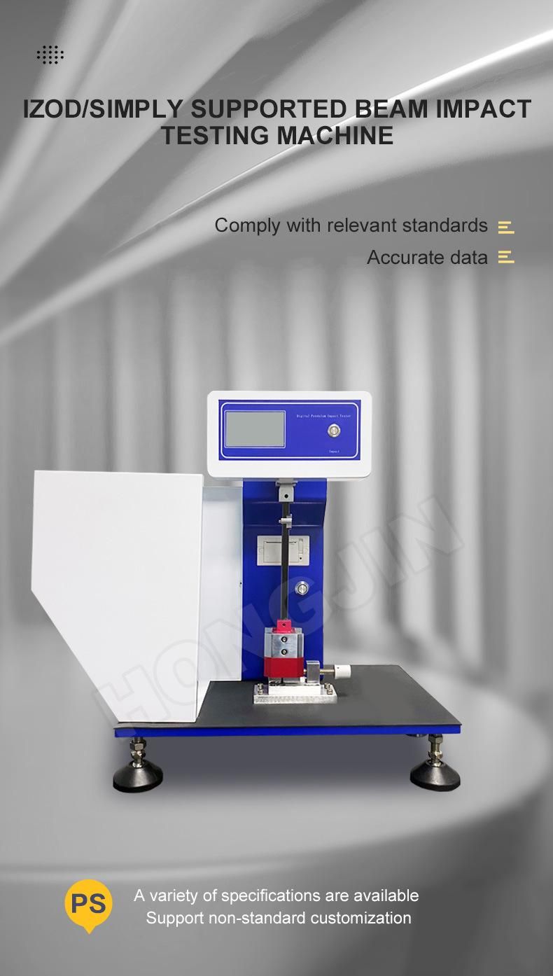 Professional Manual Plastic Charpy Pendulum Impact Testing Machine