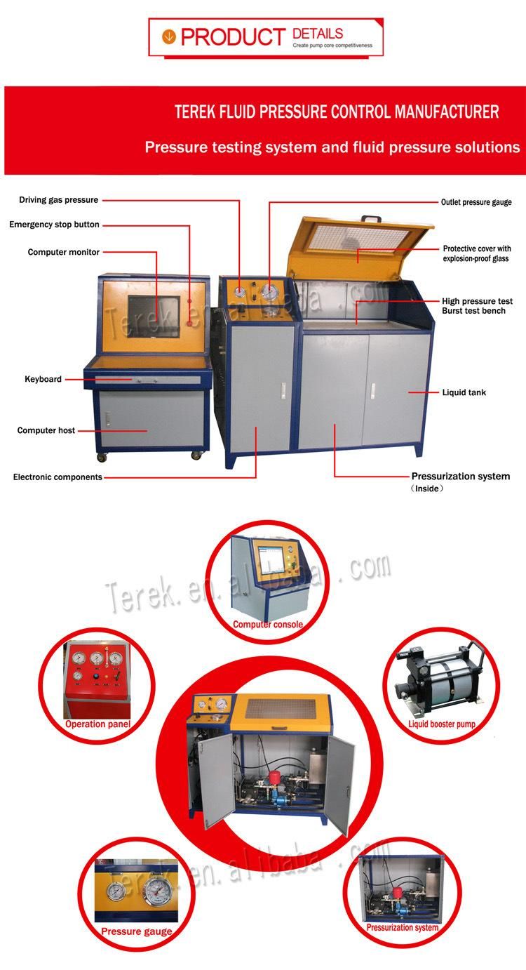 Computer Control Pipe Testing Machine Hydraulic Hose Test Bench