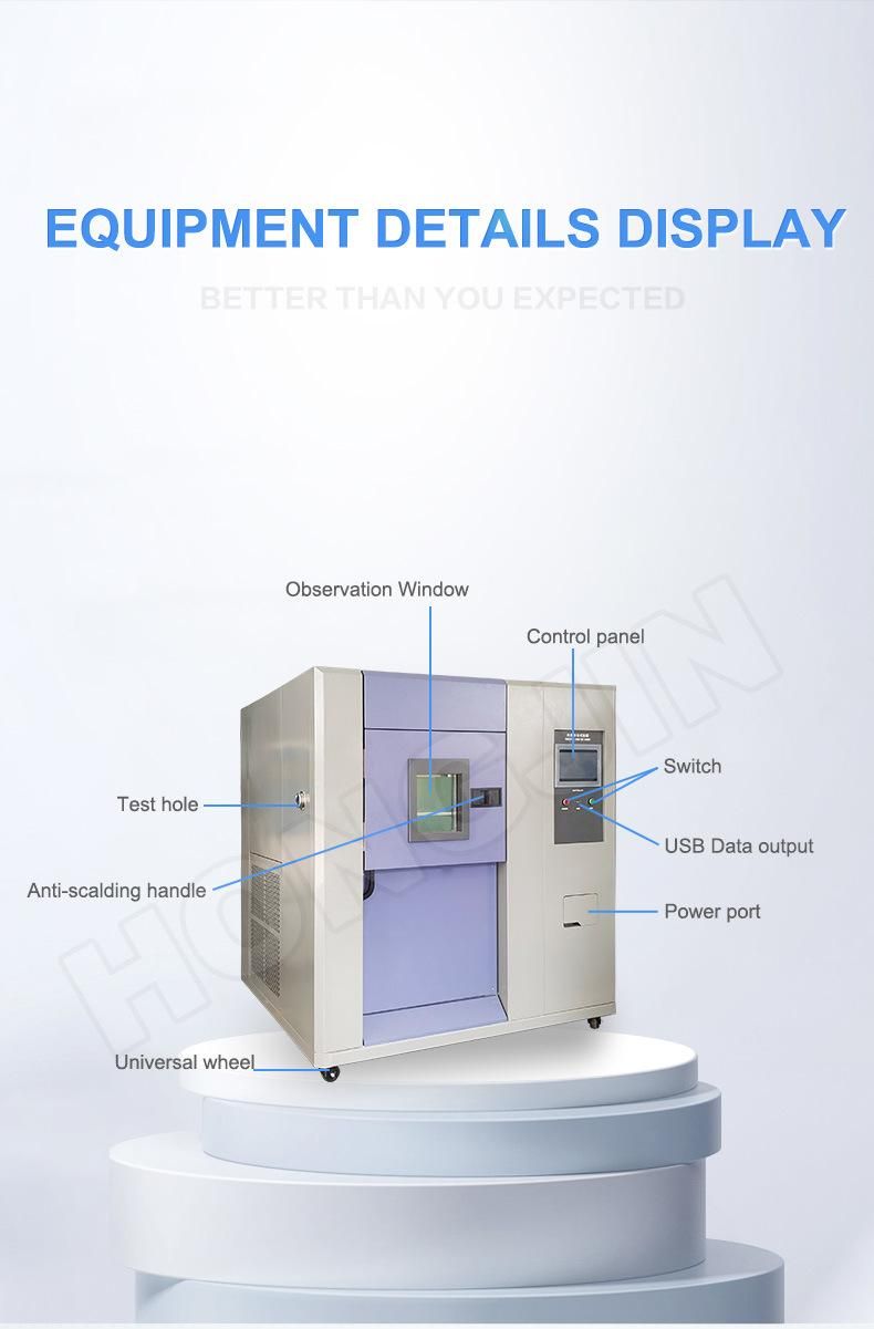 Laboratory Environmental Programmable Temperature Test Cold Hot Shock Testing Equipment